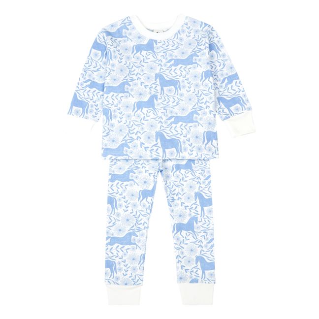 Pyjama Coton Bio Pony | Bleu