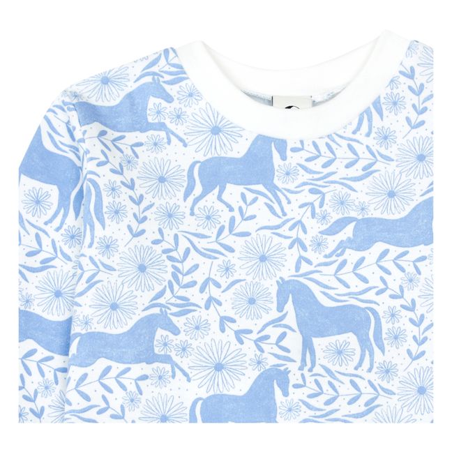Pyjama Coton Bio Pony | Bleu