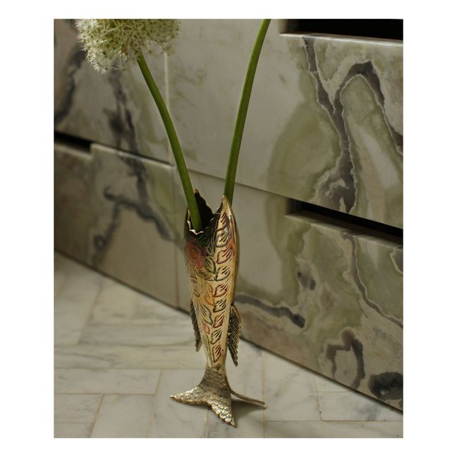 Miracle Fish vase | Gold