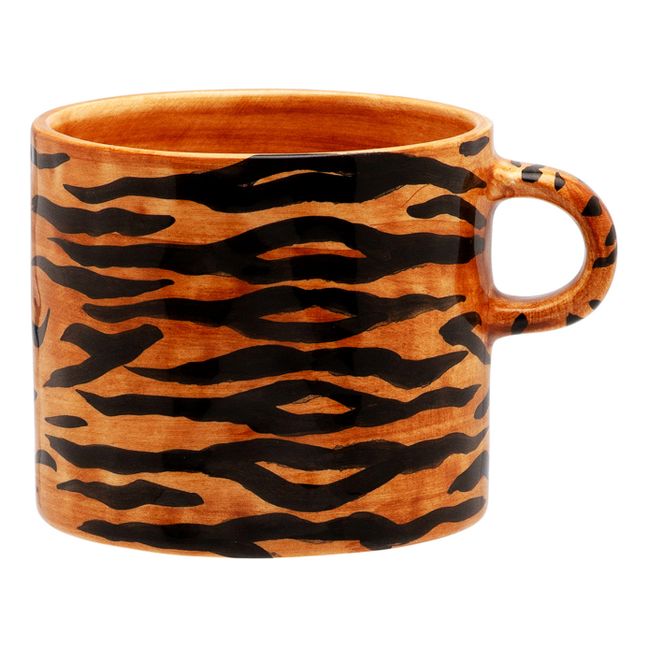 Tiger-striped mug | Orange