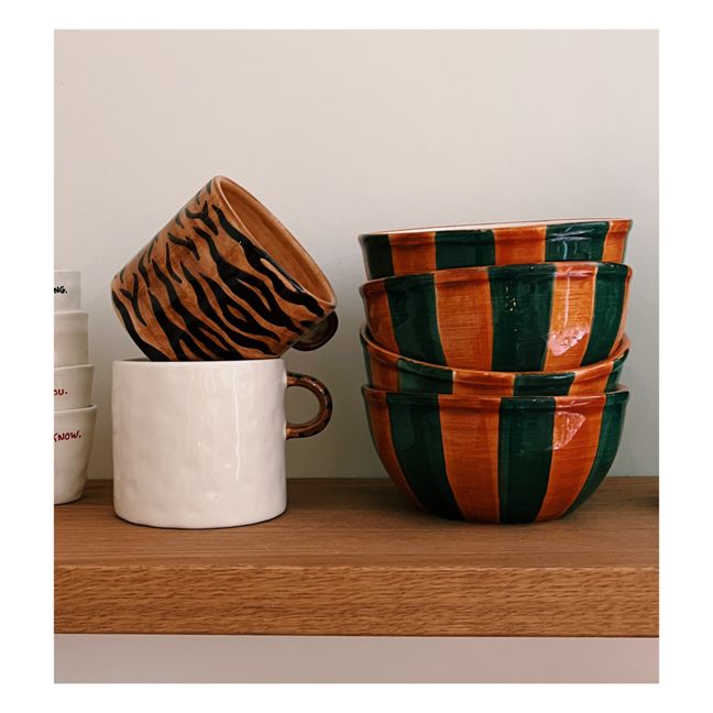 Tiger-striped mug | Orange