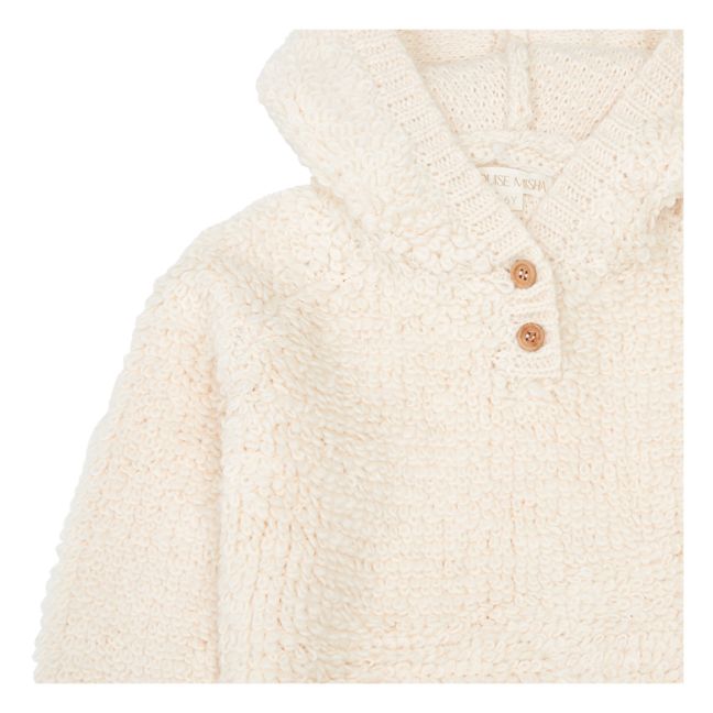 Sweat à Capuche Façon Fourrure Duali | Ecru