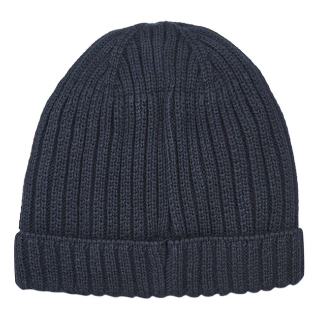 Bonnet en Tricot et Polaire | Bleu marine