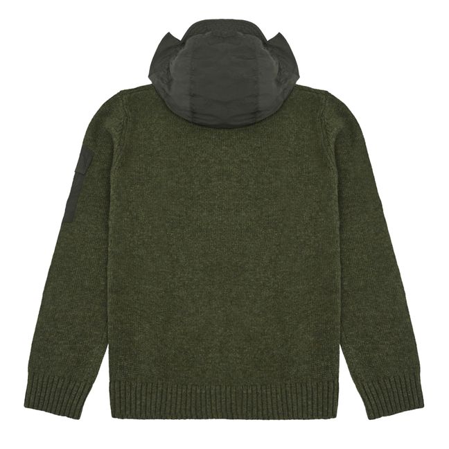 Woollen Cardigan | Khaki