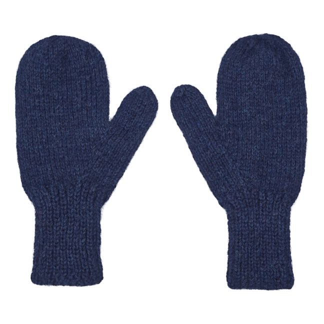 Guanti in alpaca | Nero blu