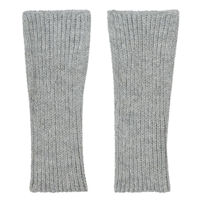 Short alpaca mittens | Grey