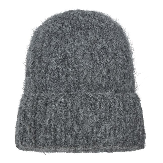Bonnet Alpaga et Laine | Grigio antracite