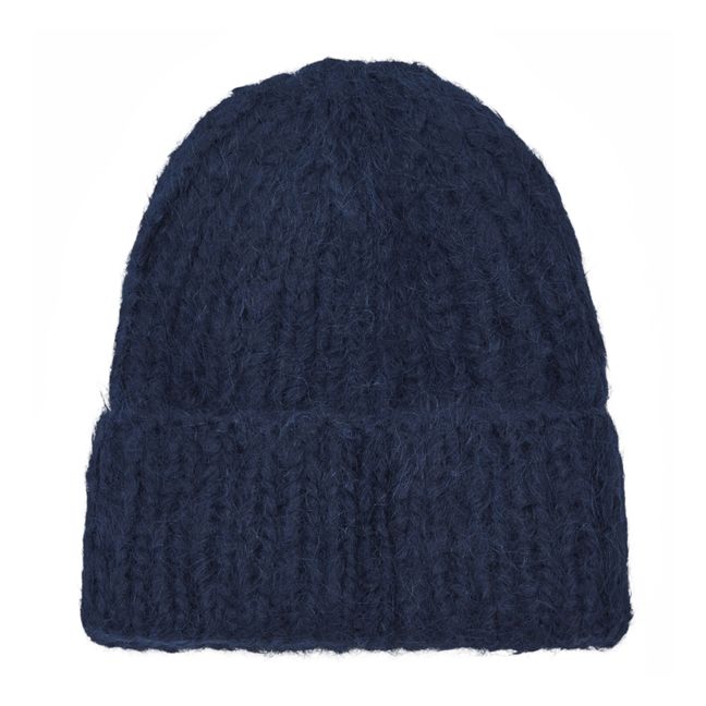 Bonnet Alpaga et Laine | Blu marino