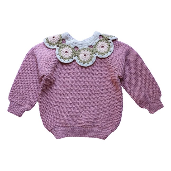 Ruffle Neck Sweater | Peach