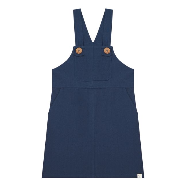 Robe Tablier Lin | Navy