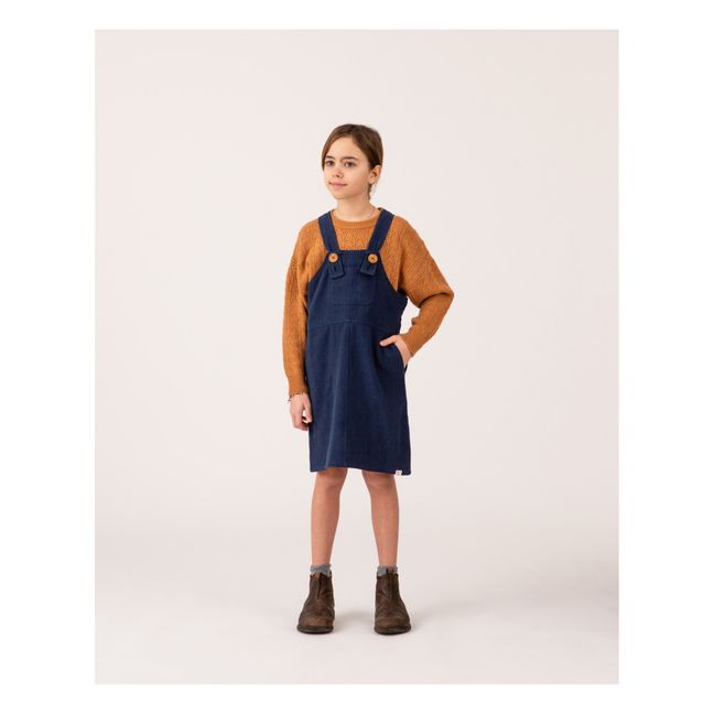Robe Tablier Lin | Navy