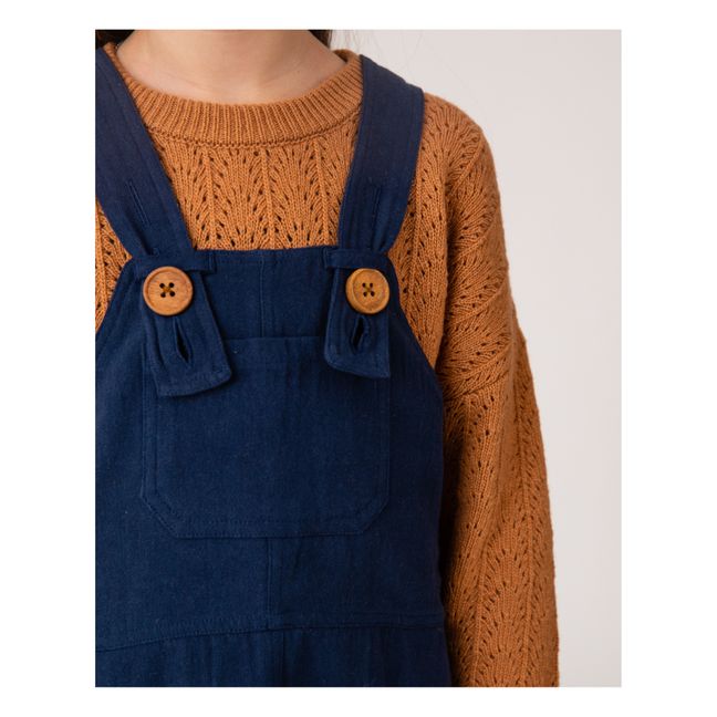 Robe Tablier Lin | Navy