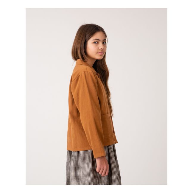 Organic Cotton Worker Jacket | Caramel