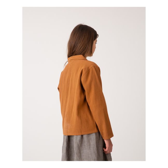 Organic Cotton Worker Jacket | Caramel