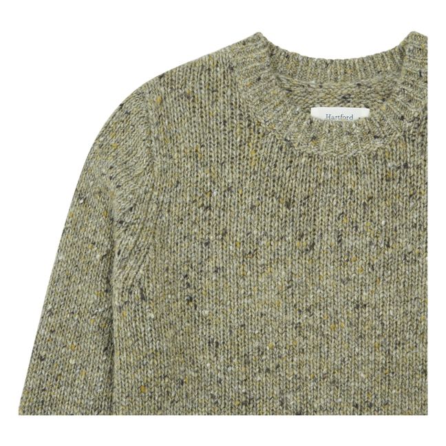 Pull Laine Donegal | Grey-green