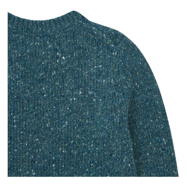 Pull Laine Donegal | Peacock blue