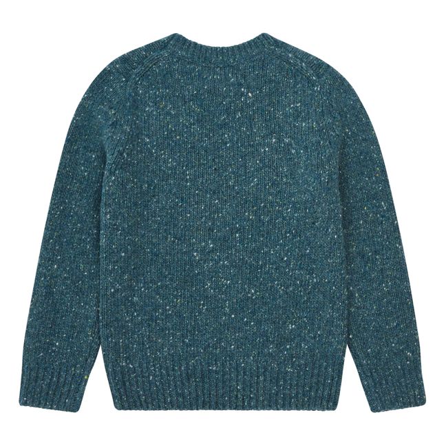 Pull Laine Donegal | Peacock blue