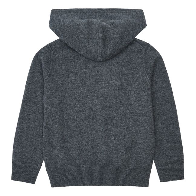Sudadera con capucha de lana y cachemira | Gris Antracita