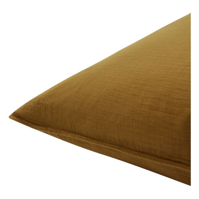 Taie d'oreiller Dili en voile de coton | Gold