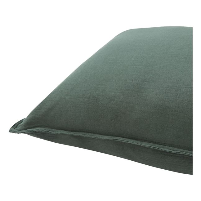 Taie d'oreiller Dili en voile de coton | Gris bleuté