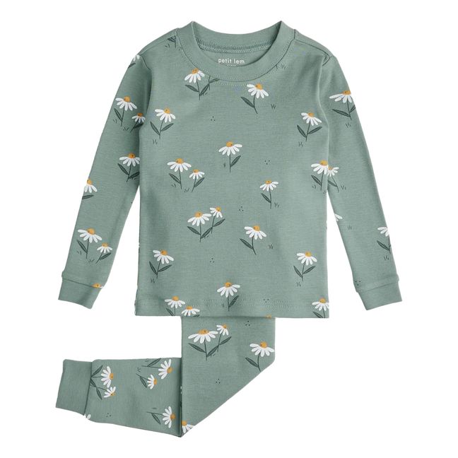 Pyjama Coton Bio Marguerite | Sauge