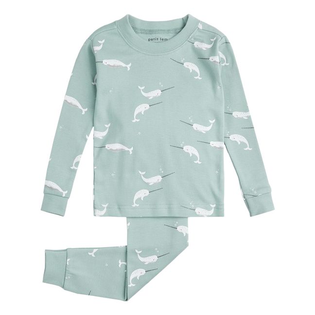 Pyjama Coton Bio Baleine | Azzurro