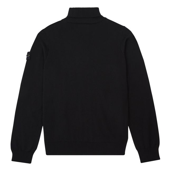 Pullover mit Kragen | Schwarz