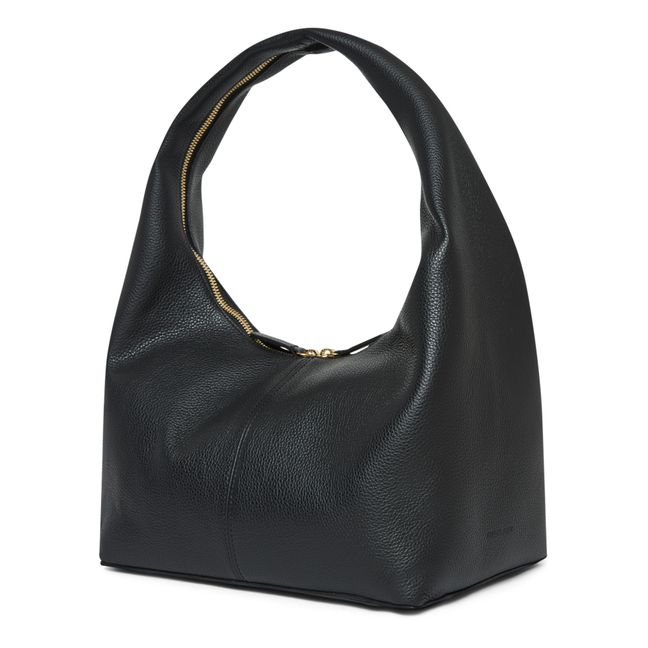 Sac Panier Cuir | Noir