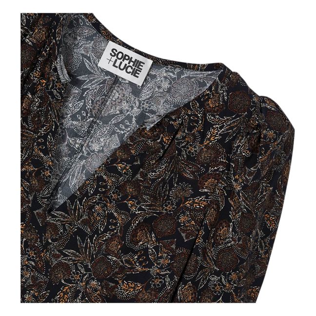 Blouse Zeta Fleurie | Marrone