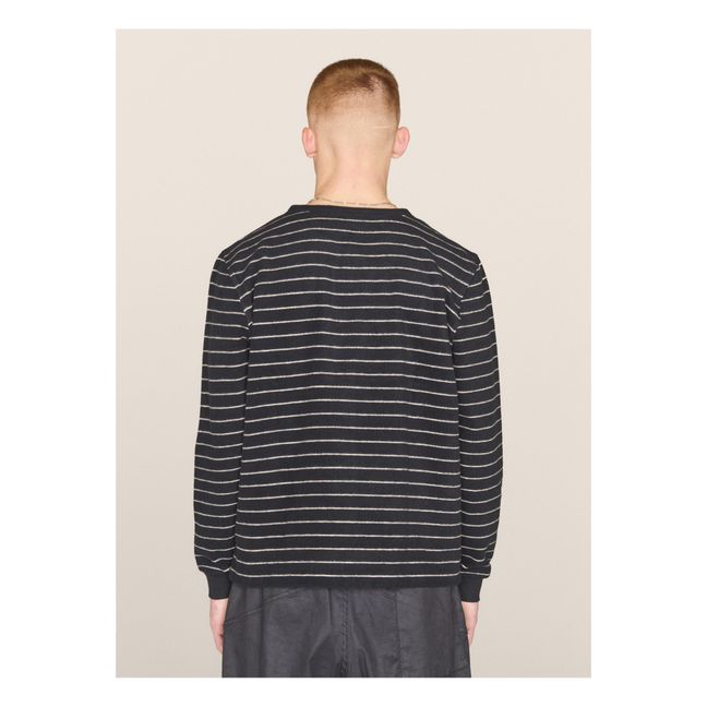 Sweat Rayé X | Bleu marine - Ecru