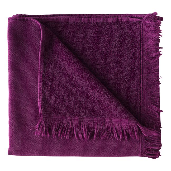 Serviette de bain en coton bio Luna  | Pourpre