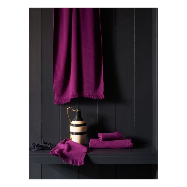 Serviette de bain en coton bio Luna  | Pourpre