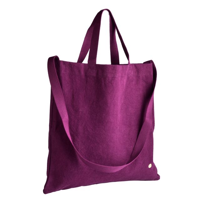 Sac City Iona en toile de coton | Pourpre