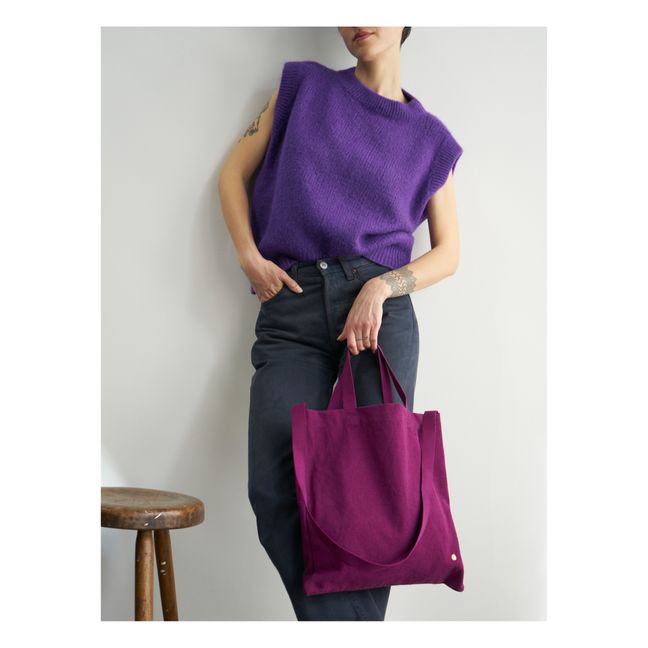 Bolsa de lona de algodón City | Púrpura