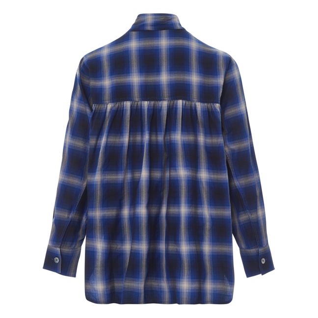 Peachy Carreaux Blouse - Women's Collection | Dark Blue