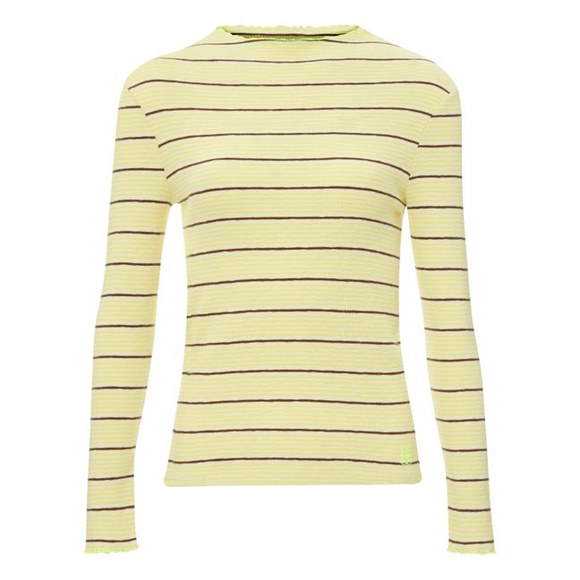 T-shirt Niba Rayures - Collection Femme | Jaune pâle