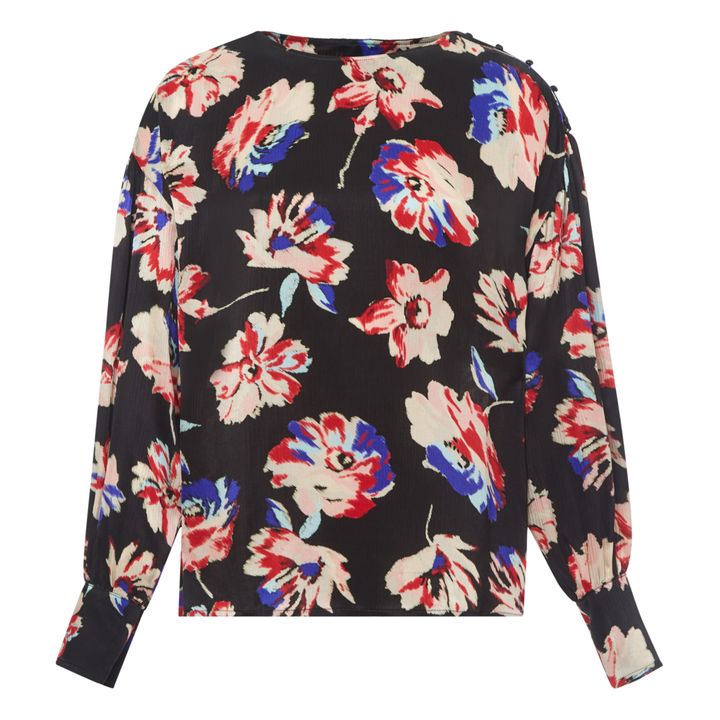 Bluse Bill Satin Gedruckt | Schwarz- Produktbild Nr. 0