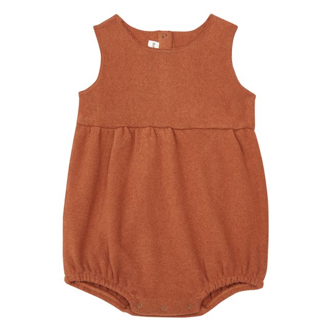 Knitted romper | Rust