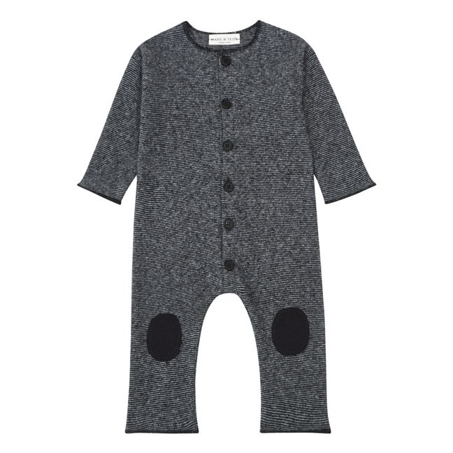 Combinaison Maille Rayée Sebi | Gris