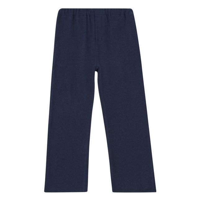 Pantaloni in maglia con tasche | Blu marino