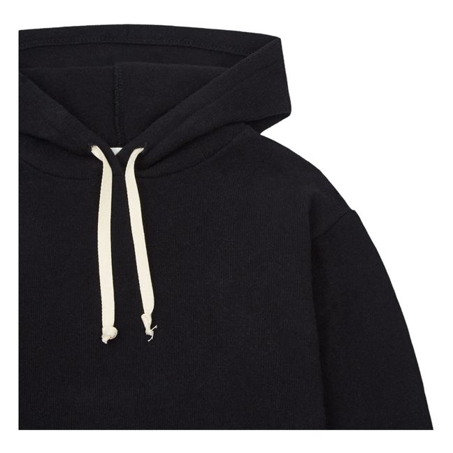 Knitted Hooded Sweater | Black