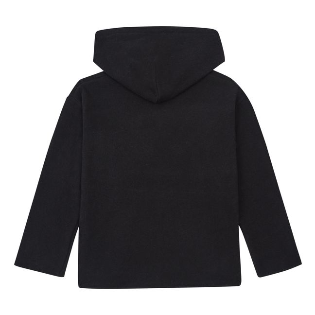 Knitted Hooded Sweater | Black