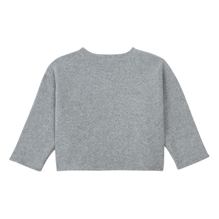 Knitted wrap | Heather grey- Product image n°1