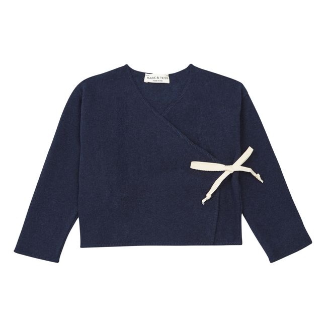 Knitted wrap | Navy blue