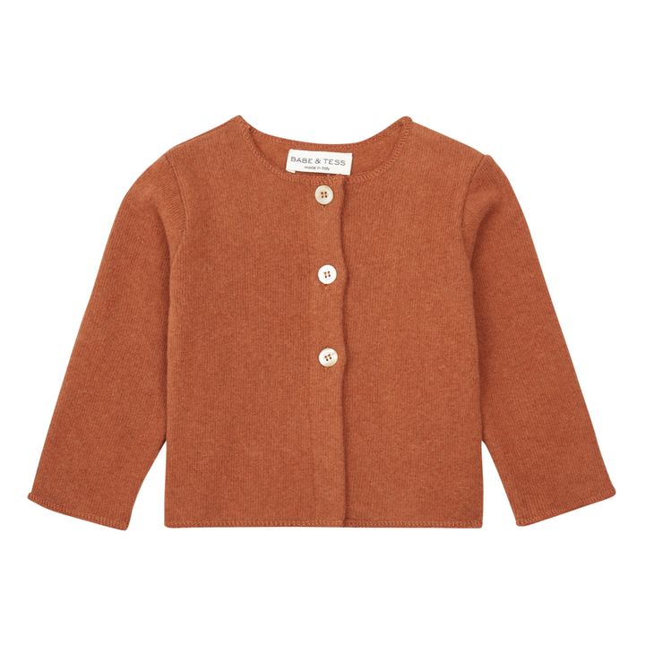 Buttoned Knit Cardigan | Rust- Product image n°0