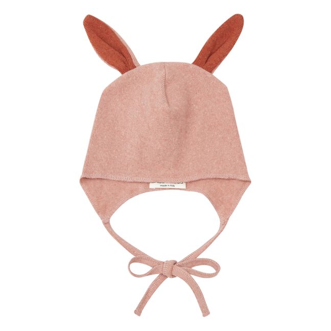 Bonnet Maille Oreilles Lapin | Rose