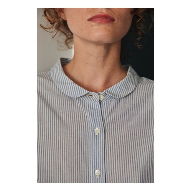 Chemise Rayée Yvette - Collection Femme  | Light blue