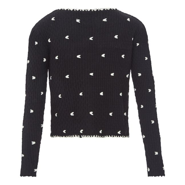Cardigan Farah in lana merino | Nero