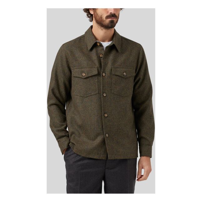 Surchemise Wool Field Laine Vierge | Vert forêt