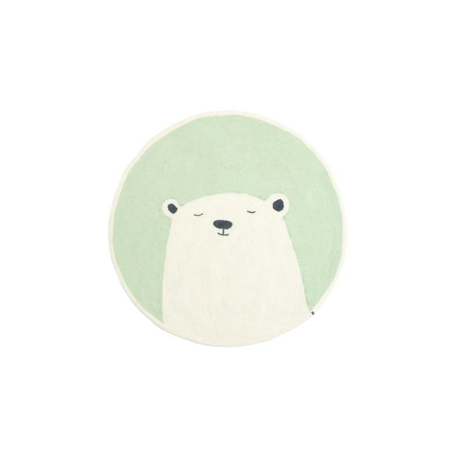 Tappeto Pasu Grizzly in feltro | Verde menta